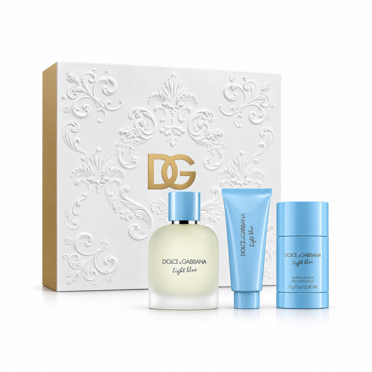 Gift Set Light Blue by Dolce &amp; Gabbana for men 3pcs
